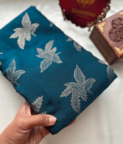 Tissue Sarees - TS01 - Peacock Blue
