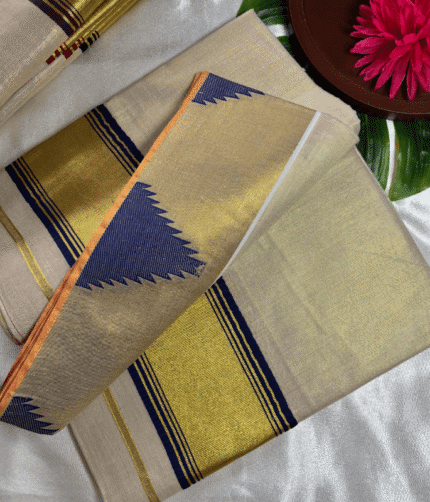 Kerala Copper Tissue Setsaree - Onachamayam - 2