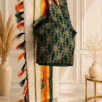 Kerala Tissue Setmund with Banarasi brocade blouse - Onachamayam