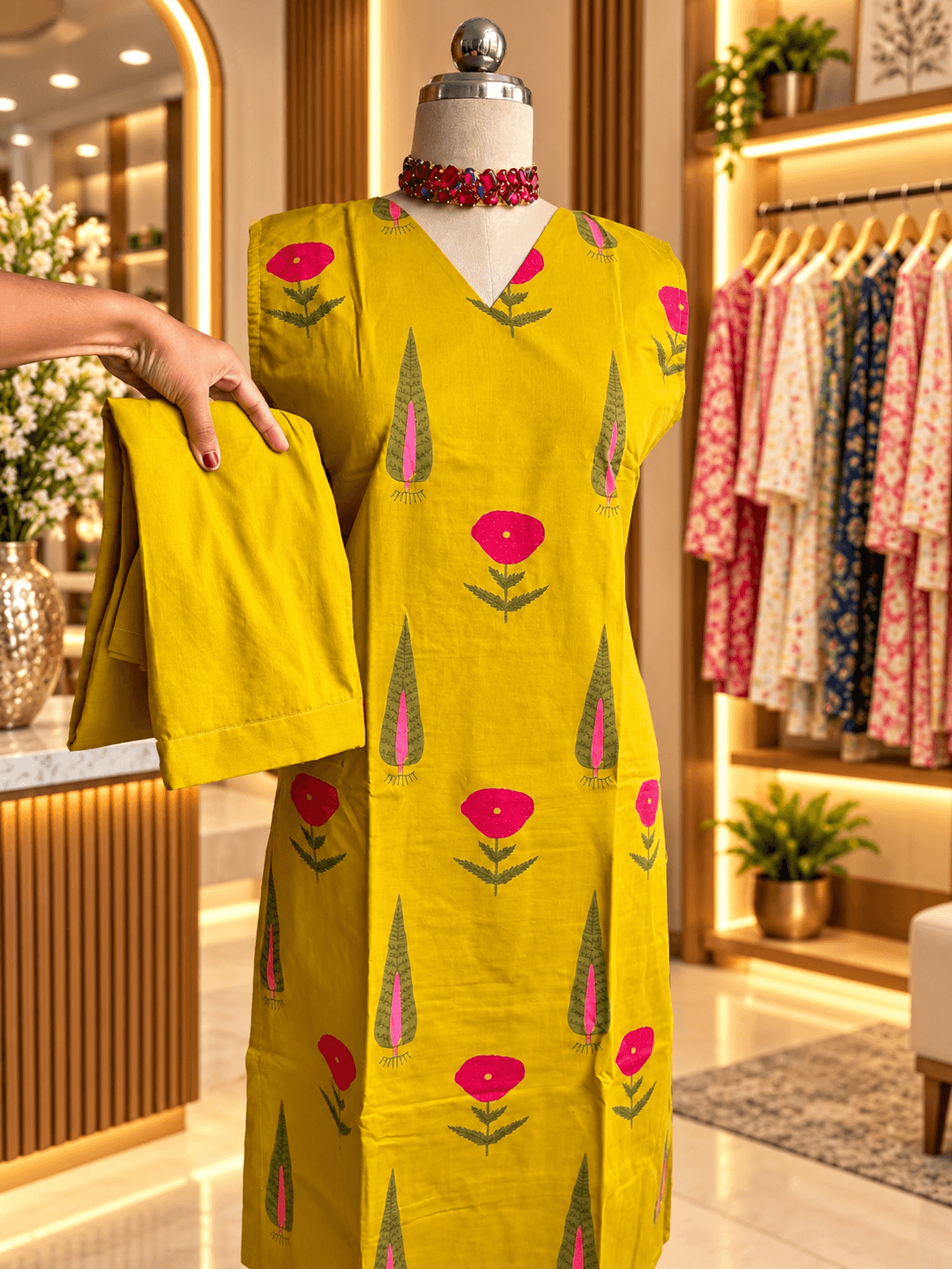 Mustard Kurta Boutique Display